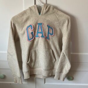 GAP Cream Hoodie with Vibrant Logo